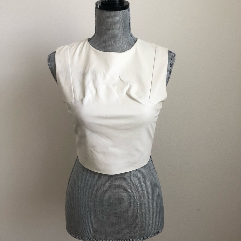 Cotton Candy Leather Crop Top
